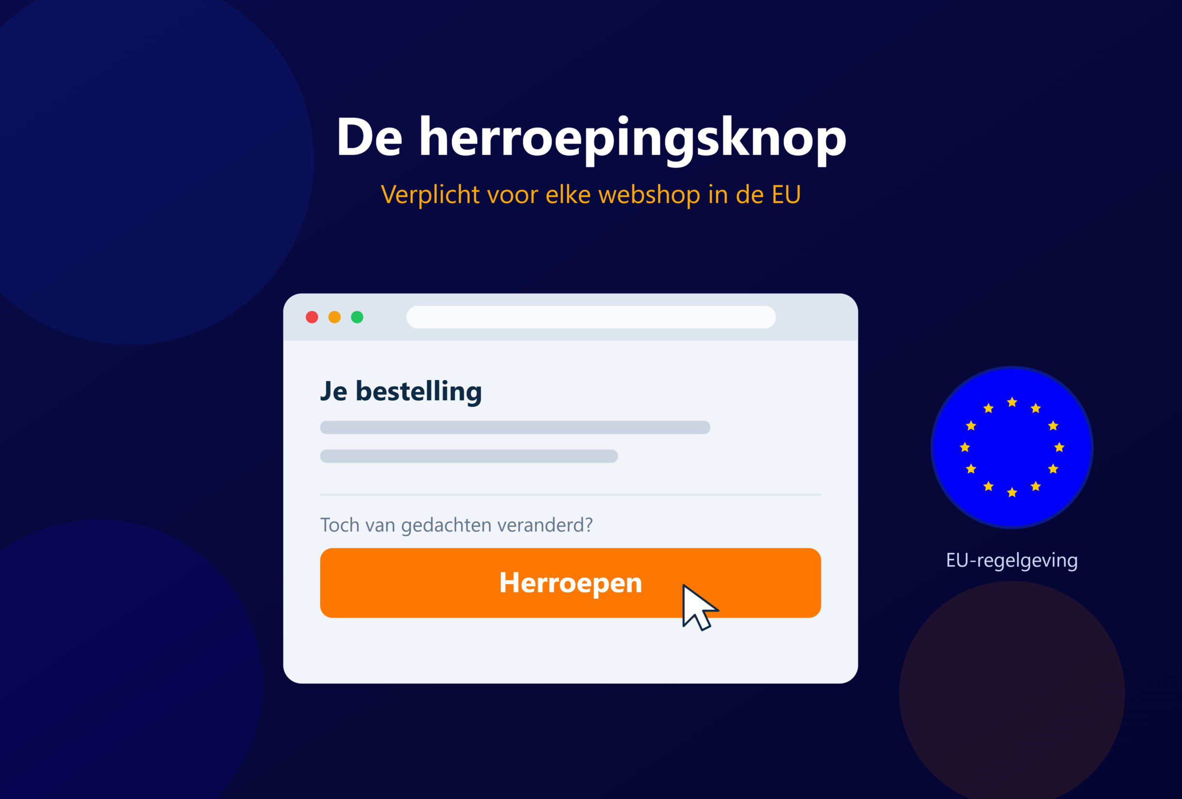 Herroepingsknop verplicht sinds 19 juni 2026: zo voldoet jouw webshop